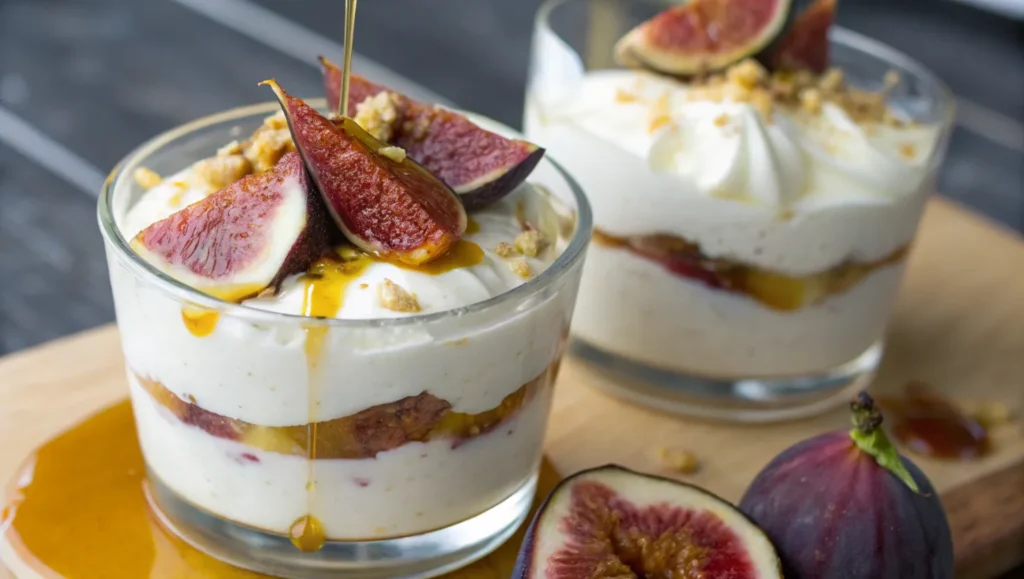 Verrine chèvre-figues et miel, une idée d'entrée Thermomix prête en 8 minutes